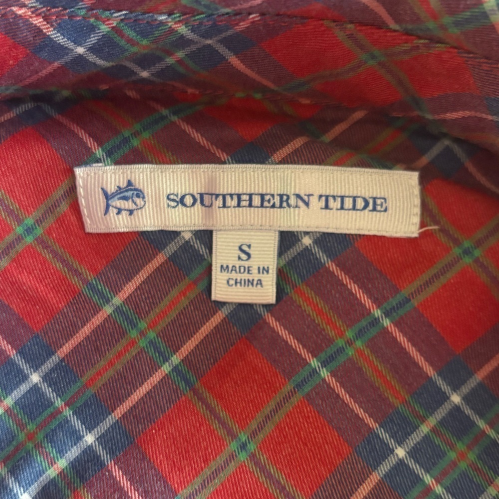 Southern Tide Plaid Shirt Dress – Size S - Picture 8 of 8